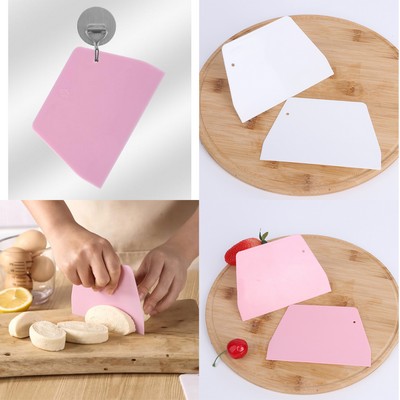 Plastic White Trapezoidal Dough Cream Butter Scrapers
